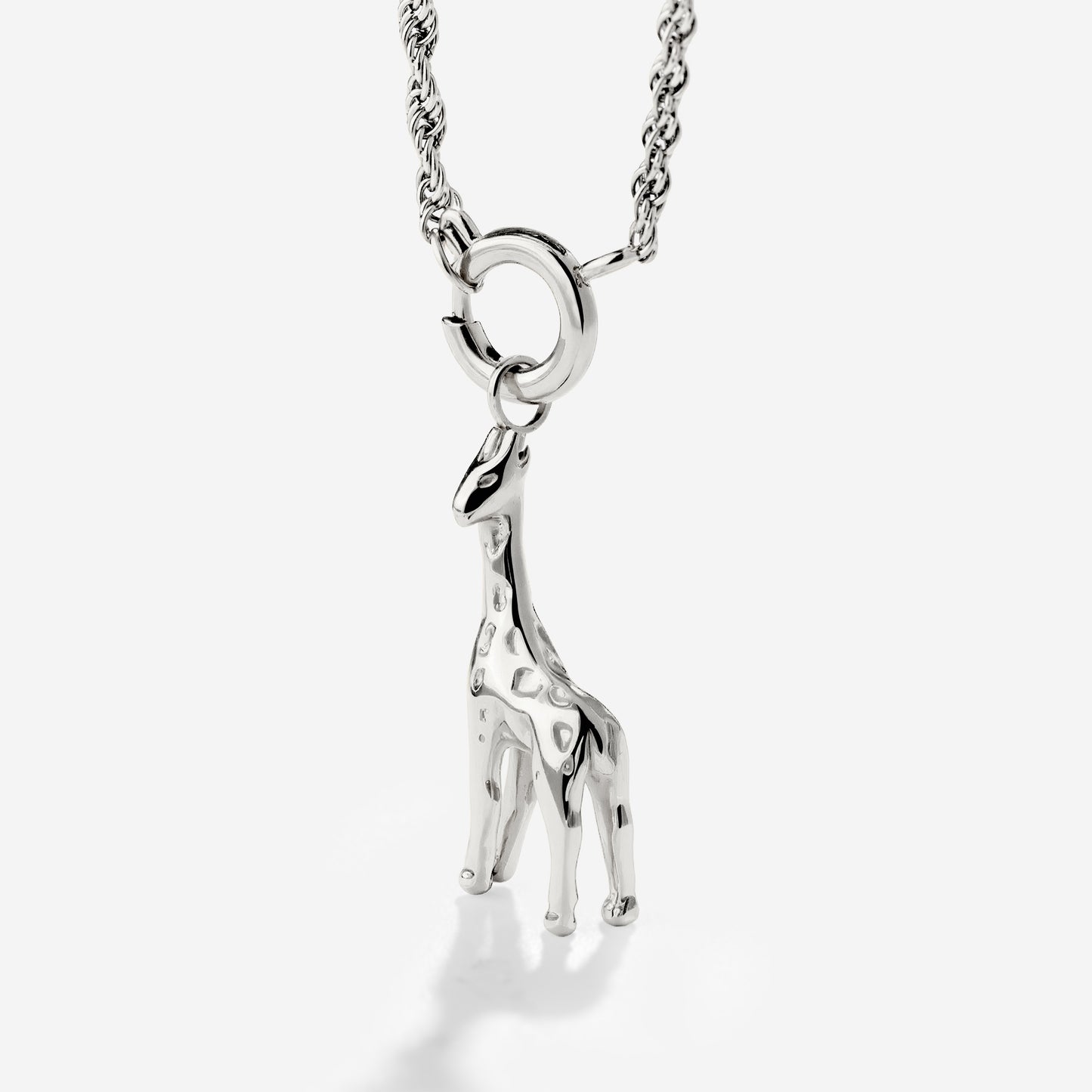 Giraffe Rope Chain Collana Set Argento