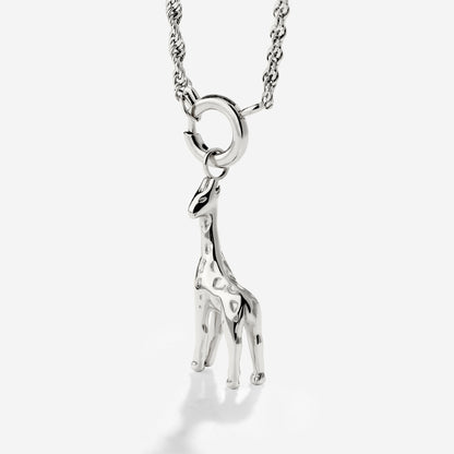 Giraffe Rope Chain Collana Set Argento
