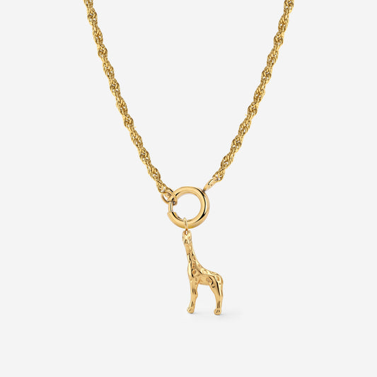 Giraffe Rope Chain Collana Set Oro