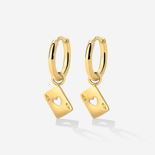 Heart Ace Hoop Set Small Oro