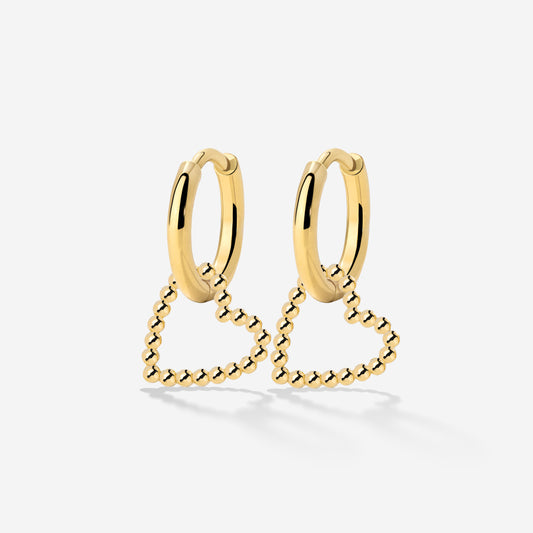 Heart of Gold Hoop Set Small Gold