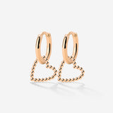 Heart of Gold Hoop Set Small Roségold