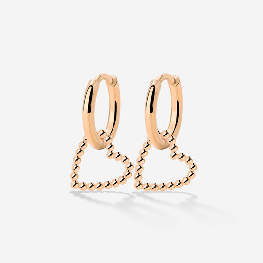 Heart of Gold Hoop Set Small Roségold