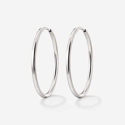 Extra Large Hoops Argento