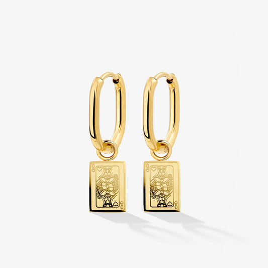 Like a Queen Oval Hoop Set Baby Oro