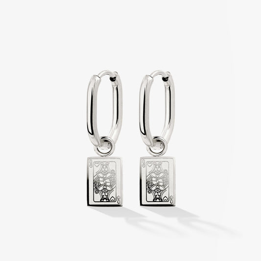 Like a Queen Oval Hoop Set Baby Argento