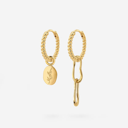 Twisted Hoop Set Small