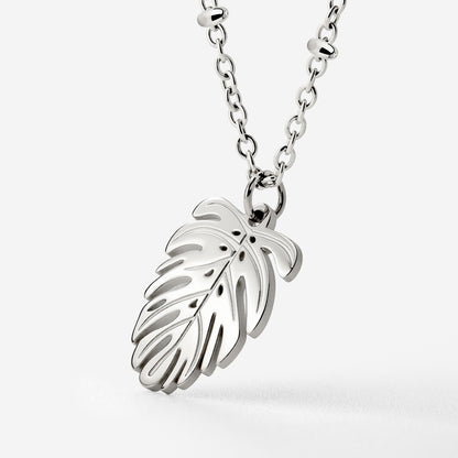 Monstera Leaf Collana Argento
