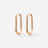 Oval Hoops Small Oro Rosa