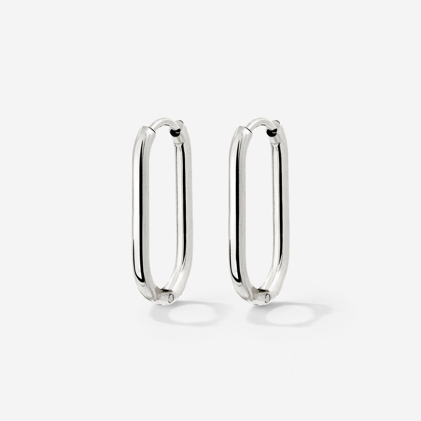 Oval Hoops Small Argento