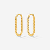 Oval Paloma Hoops Small Oro