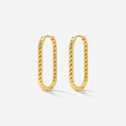 Oval Paloma Hoops Small Oro