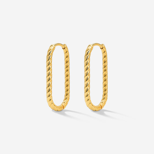 Oval Paloma Hoops Small Oro