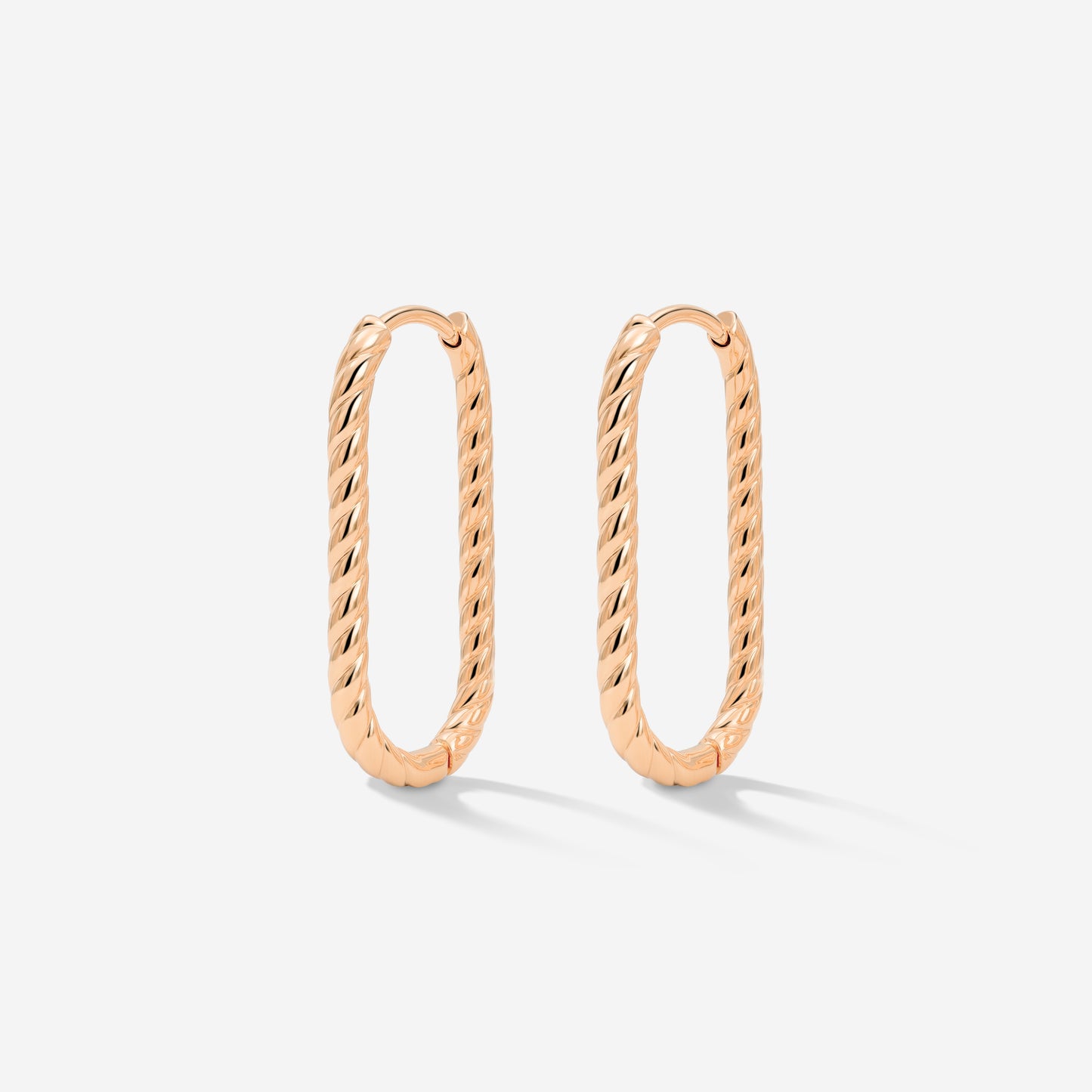 Oval Paloma Hoops Small Oro Rosa