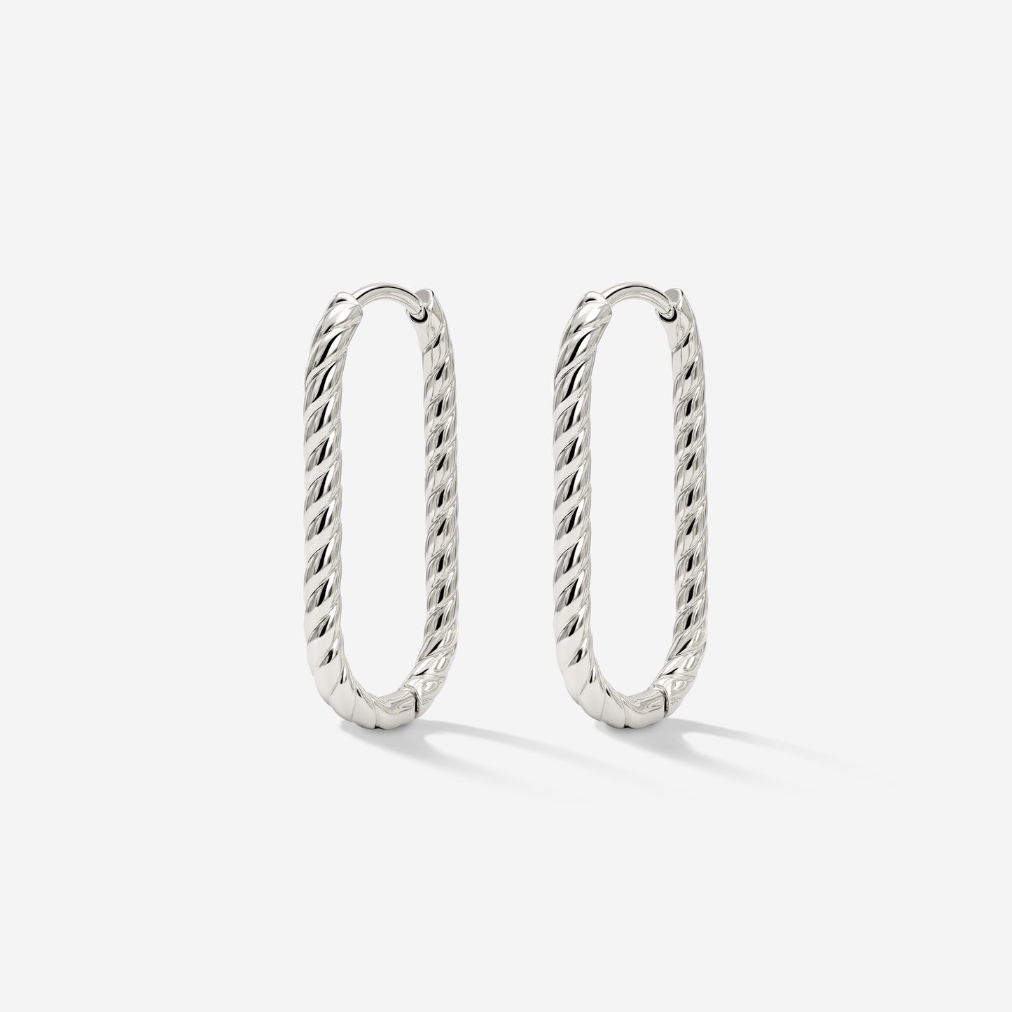 Oval Paloma Hoops Small Argento