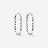 Oval Paloma Hoops Small Argento