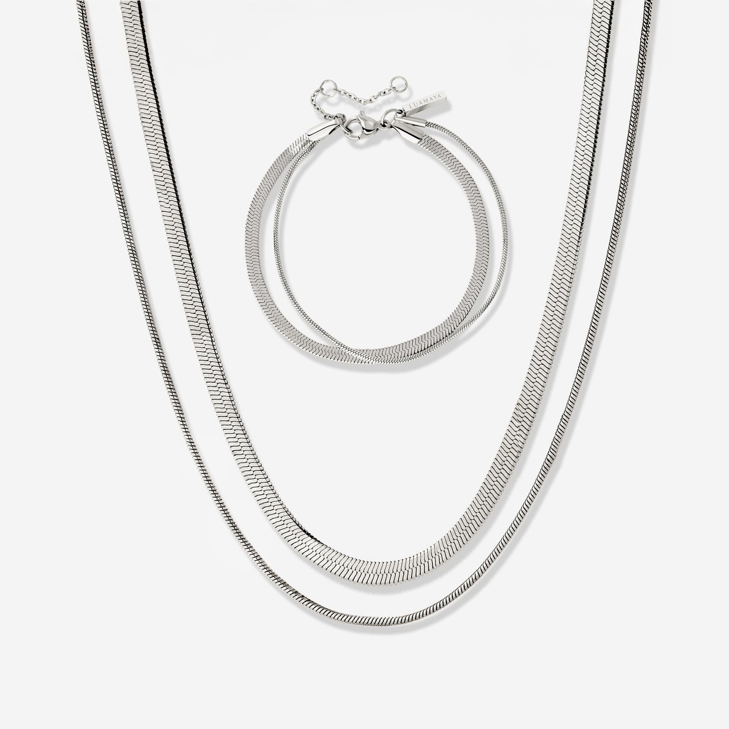 Snake Chain Bundle Argento