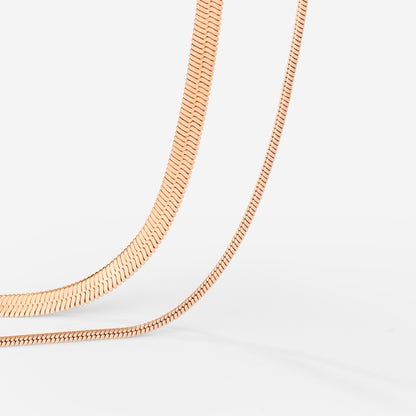 Snake Chain Bundle Oro Rosa