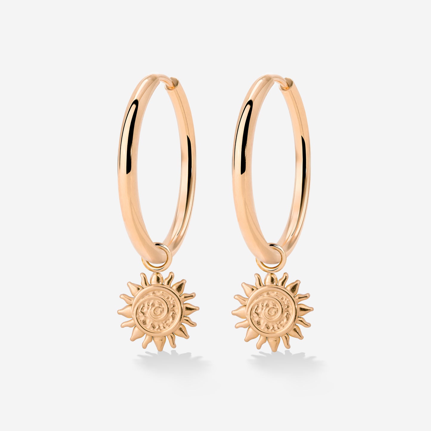 Sunny Swirl Hoop Set Large Oro Rosa