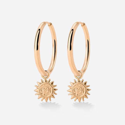 Sunny Swirl Hoop Set Large Oro Rosa