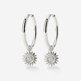 Sunny Swirl Hoop Set Large Argento