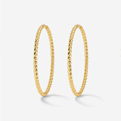 Twisted Hoops Extra Large Oro