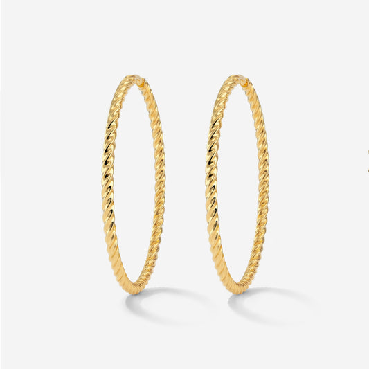 Twisted Hoops Extra Large Oro
