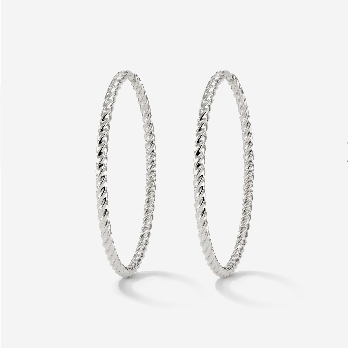 Twisted Hoops Extra Large Argento