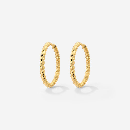Twisted Hoops Medium Oro