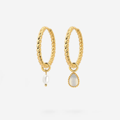 Twisted Hoop Set Medium