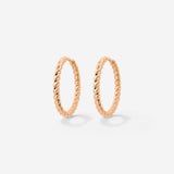 Twisted Hoops Medium Oro Rosa