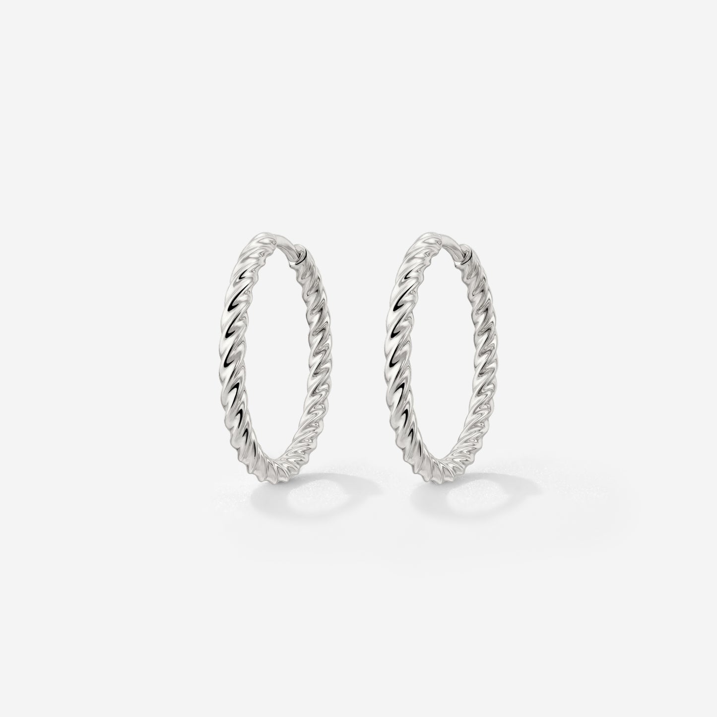 Twisted Hoops Medium Argento