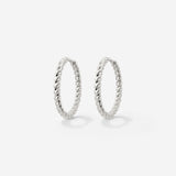 Twisted Hoops Medium Argento