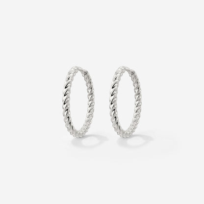 Twisted Hoops Medium Argento