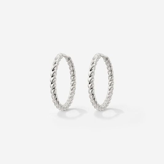 Twisted Hoops Medium Argento