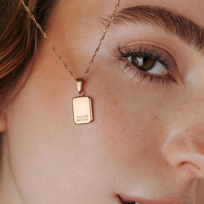 You are enough Collana Oro Rosa