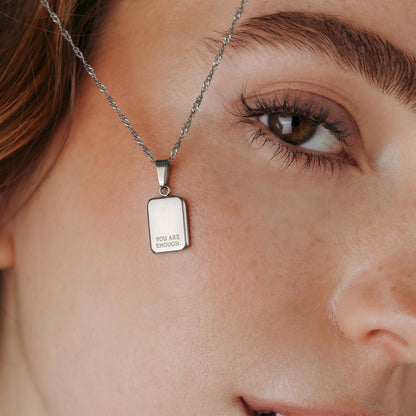 You are enough Collana Argento