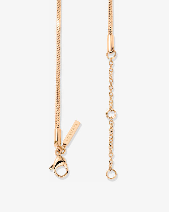 Squared Snake Chain Collana Oro Rosa