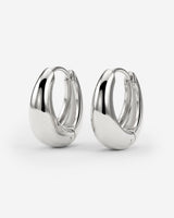 Gilded Curve Hoops Argento