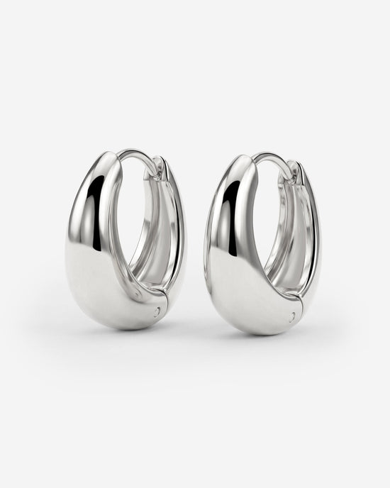 Gilded Curve Hoops Argento