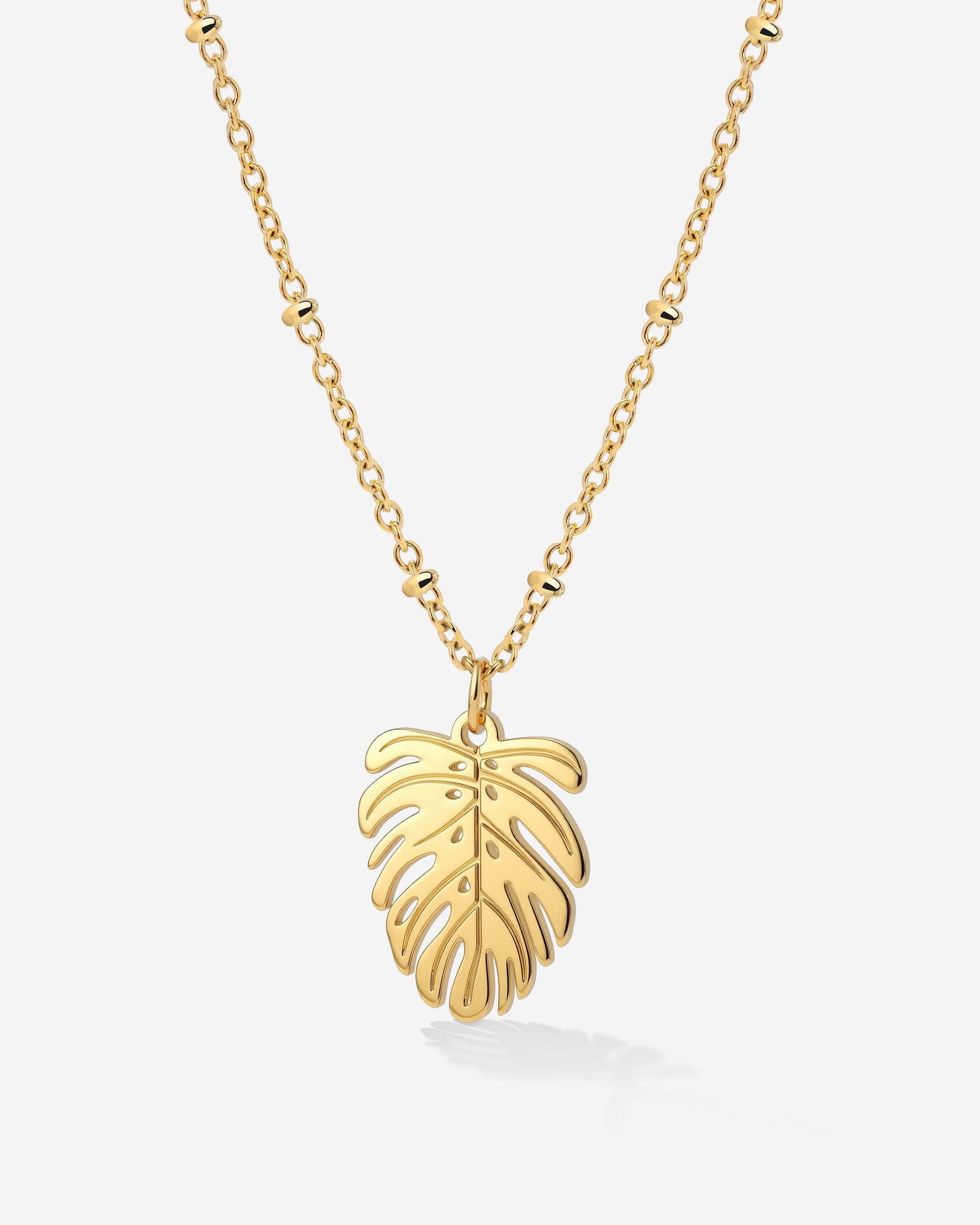 Monstera Leaf Collana Oro