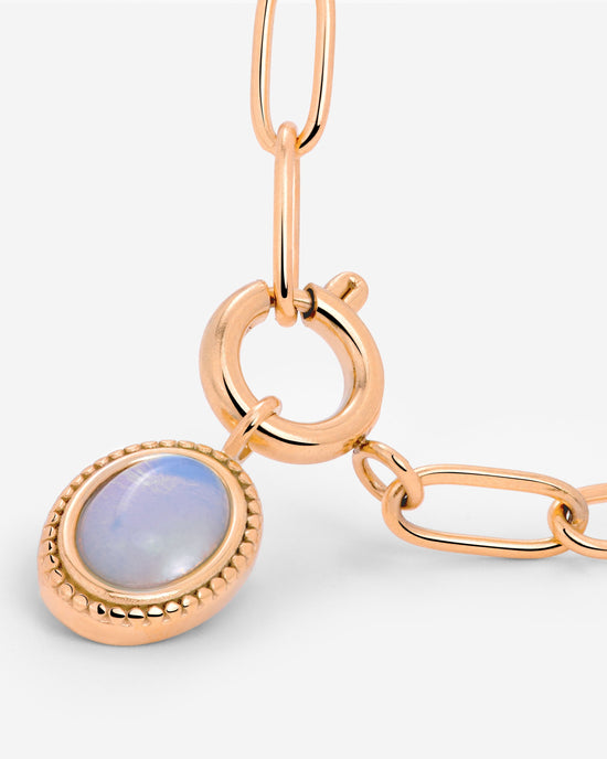 Opaline Oval Links Collana Set Oro Rosa