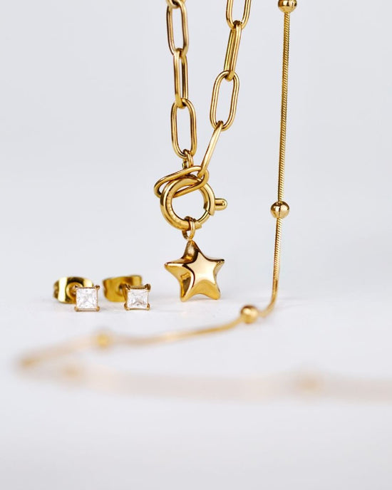 Nova Oval Links Collana Set Argento