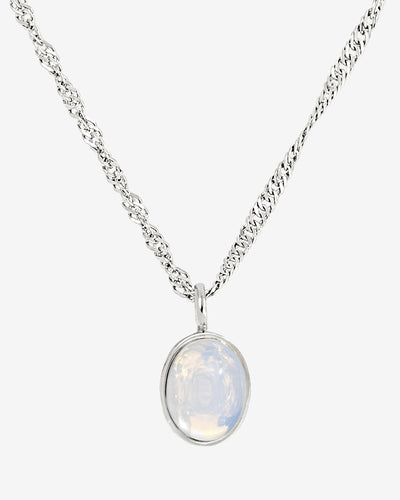 Oval Pendant Collana Argento