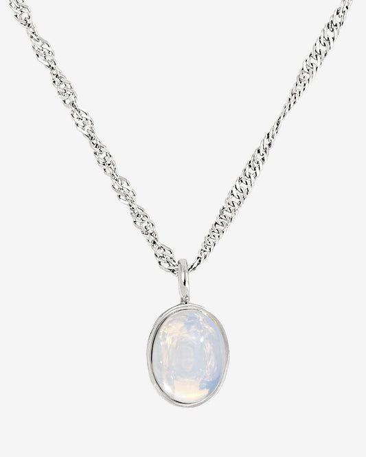 Oval Pendant Collana Argento