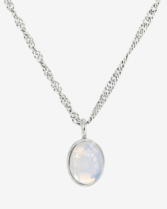 Oval Pendant Collana Argento