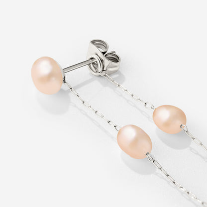 Blush Pearl Fall Orecchini Argento