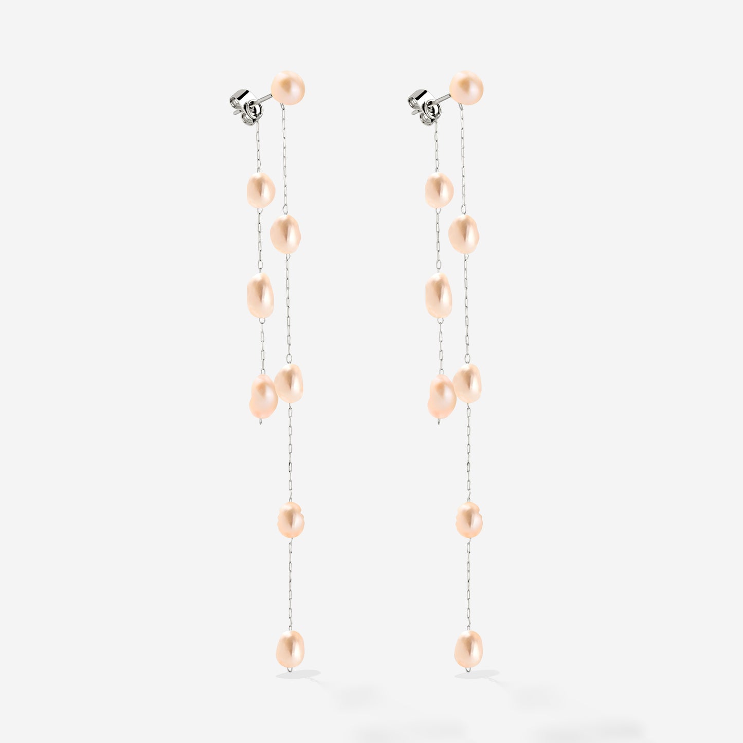Blush Pearl Fall Orecchini Argento