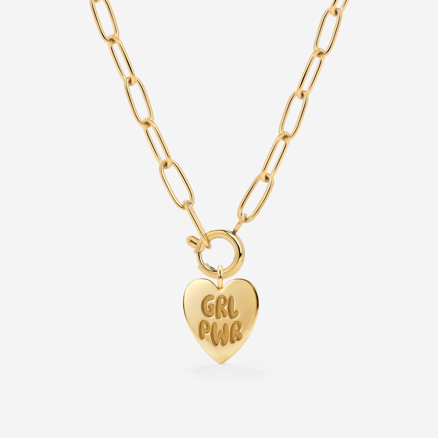 Girl Power Oval Links Collana Set Oro
