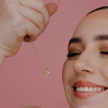 Cancer Bubble Collana Oro Rosa